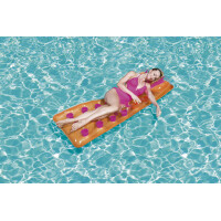 Bestway 43015 Luftmatratze Beach Bed | Aufblasbare Pool Liege 188 x 71 cm mit Kopflehne | Badespaß fürs Wasser (orange)