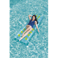 Bestway 43015 Luftmatratze Beach Bed | Aufblasbare Pool Liege 188 x 71 cm mit Kopflehne | Badespaß fürs Wasser (blau)