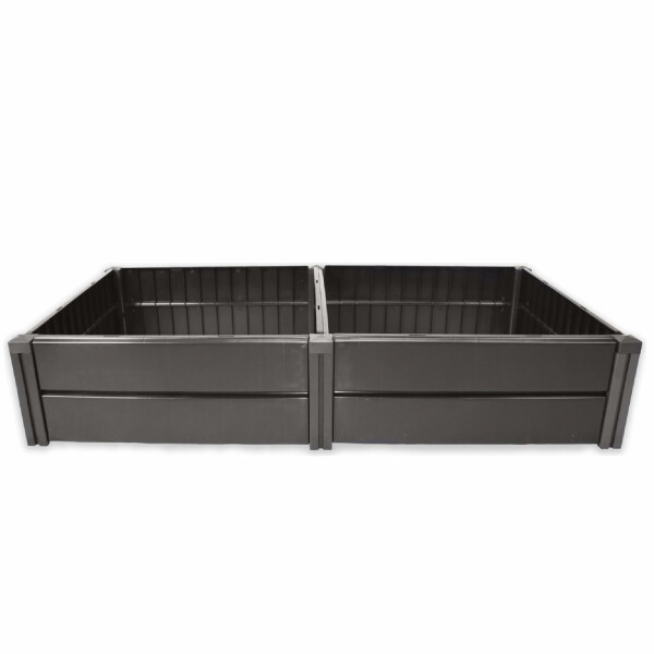 NEUSTANLO | Hochbeet Beetlo L | 158 ×82×31 cm | 336L | aus wetterfestem Kunststoff | pflegeleichtes Gartenbeet | Steckmontage ohne Werkzeug | ideal als Blumen- & Pflanzenbeet | Made in Germany