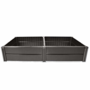 NEUSTANLO | Hochbeet Beetlo L | 158 ×82×31 cm | 336L | aus wetterfestem Kunststoff | pflegeleichtes Gartenbeet | Steckmontage ohne Werkzeug | ideal als Blumen- & Pflanzenbeet | Made in Germany