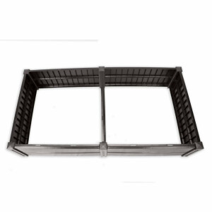 NEUSTANLO | Hochbeet Beetlo L | 158 ×82×31 cm | 336L | aus wetterfestem Kunststoff | pflegeleichtes Gartenbeet | Steckmontage ohne Werkzeug | ideal als Blumen- & Pflanzenbeet | Made in Germany