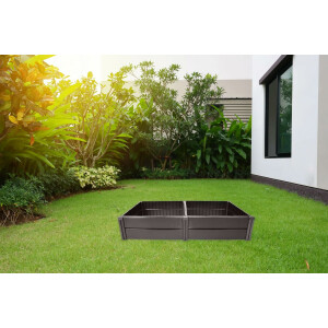 NEUSTANLO | Hochbeet Beetlo L | 158 ×82×31 cm | 336L | aus wetterfestem Kunststoff | pflegeleichtes Gartenbeet | Steckmontage ohne Werkzeug | ideal als Blumen- & Pflanzenbeet | Made in Germany