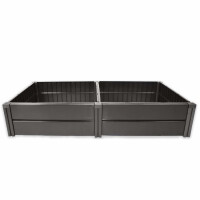 NEUSTANLO | Hochbeet Beetlo L | 158 ×82×31 cm | 336L | aus wetterfestem Kunststoff | pflegeleichtes Gartenbeet | Steckmontage ohne Werkzeug | ideal als Blumen- & Pflanzenbeet | Made in Germany