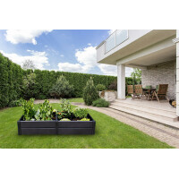 NEUSTANLO | Hochbeet Beetlo L | 158 ×82×31 cm | 336L | aus wetterfestem Kunststoff | pflegeleichtes Gartenbeet | Steckmontage ohne Werkzeug | ideal als Blumen- & Pflanzenbeet | Made in Germany