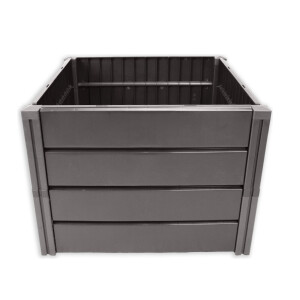 NEUSTANLO | Hochbeet Beetlo M | 82×82×61 cm | 336L | aus wetterfestem Kunststoff | pflegeleichtes Gartenbeet | Steckmontage ohne Werkzeug | ideal als Blumen- & Pflanzenbeet | Made in Germany