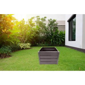 NEUSTANLO | Hochbeet Beetlo M | 82×82×61 cm | 336L | aus wetterfestem Kunststoff | pflegeleichtes Gartenbeet | Steckmontage ohne Werkzeug | ideal als Blumen- & Pflanzenbeet | Made in Germany