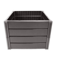 NEUSTANLO | Hochbeet Beetlo M | 82×82×61 cm | 336L | aus wetterfestem Kunststoff | pflegeleichtes Gartenbeet | Steckmontage ohne Werkzeug | ideal als Blumen- & Pflanzenbeet | Made in Germany