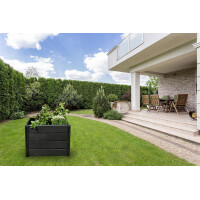 NEUSTANLO | Hochbeet Beetlo M | 82×82×61 cm | 336L | aus wetterfestem Kunststoff | pflegeleichtes Gartenbeet | Steckmontage ohne Werkzeug | ideal als Blumen- & Pflanzenbeet | Made in Germany