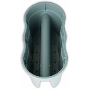 KHW | Flowerclip XL 2er-Set | Mintgrün | Pflanzgefäße für Balkon- & Geländerbegrünung | wetterfest & UV-beständig | Zwei Pflanzkammern | für Geländer Ø bis 6 cm | dekorativ & stabil | Made in Germany