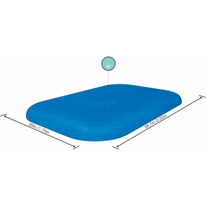 Bestway PE-Abdeckplane für Family Pools 295 x 220 cm, blau, eckig