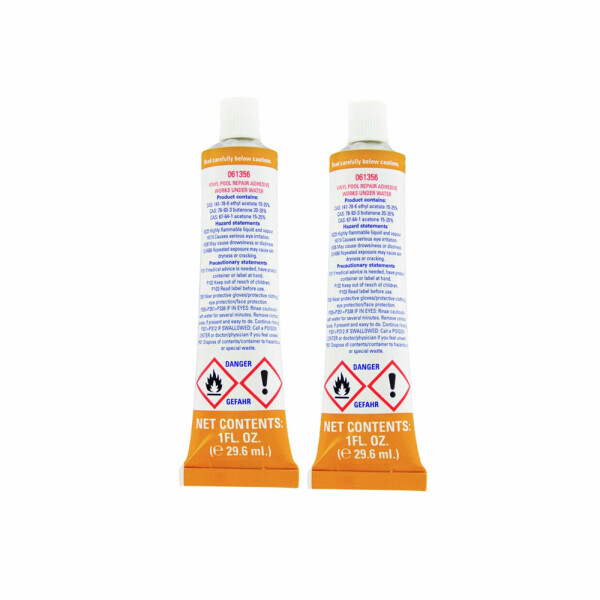 STEINBACH Unterwasser Reparatur-Set | 2 Stück | für Vinyl-Folien | inkl. 260 cm² Folie (0,22 mm) & 30 g Kleber | ideal für Poolfolie | Reparatur auch unter Wasser möglich | einfache Anwendung