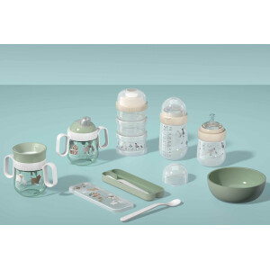 Mepal - Mio Trinklernbecher-Set 3-teilig - Antitropf-Henkelbecher 200 ml - 360° Trinklernbecher 300 ml - Strohhalmbecher 300 ml - Lernbecher für Kinder ab 6 Monaten - Auslaufsicher - Fairy Garden