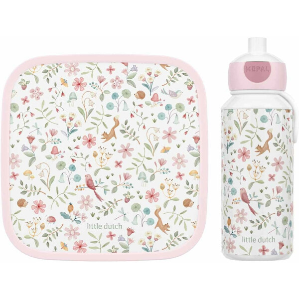 Mepal | Lunch-Set XL Campus Little Dutch | Bentobox groß & Trinkflasche | Spülmaschinenfest | 400 & 1300 ml | Mit Fächern, Gabel & Clip-Verschluss | Perfekt für Snacks & Mahlzeiten | Fairy Wonders