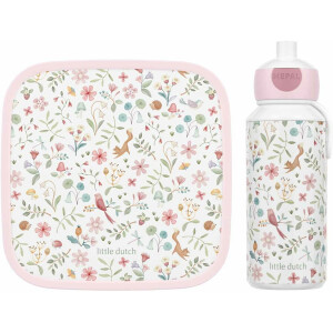 Mepal | Lunch-Set XL Campus Little Dutch | Bentobox groß & Trinkflasche | Spülmaschinenfest | 400 & 1300 ml | Mit Fächern, Gabel & Clip-Verschluss | Perfekt für Snacks & Mahlzeiten | Fairy Wonders