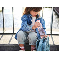 Mepal - Pausenset Campus - Set für Kinder mit Bento Brotdose und Pop-Up Wasserflasche - Lunch-Set für die Schule oder unterwegs - Spülmaschinenfest - 750 + 500 ml - Cool Mint