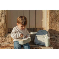 Mepal - Pausenset Campus - Set für Kinder mit Bento Brotdose und Pop-Up Wasserflasche - Lunch-Set für die Schule oder unterwegs - Spülmaschinenfest - 750 + 500 ml - Cool Mint