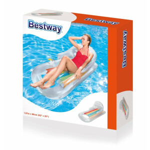 Bestway 43028 - Luftmatratze Designer, Silber, 159 x 89 cm