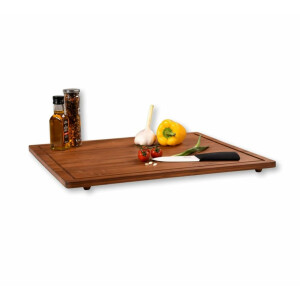 Neustanlo | XXL Schneide- & Abdeckplatte 56×50×4 cm | FSC®-zertifizierter Bambus | dunkelbraun | als Herdabdeckung, Schneidebrett oder Backbrett nutzbar | extra stabil & hygienisch