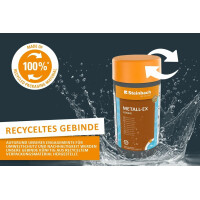 Steinbach | Pool Reinigungs-Set | Metall-EX flüssig 1l + Handschrubber Doppelpack | entfernt Metalle & Ablagerungen | ideal für Beckenböden, Wände & Einbauteile