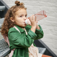 Mepal - Wasserflasche Pop-Up Campus - Auslaufsichere Trinkflasche für Schule & Unterwegs - Transparente Trinkbecher - BPA-frei & Spülmaschinenfest - 500 ml - Cool pink