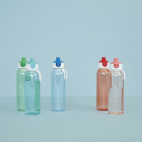 Mepal - Wasserflasche Pop-Up Campus - Auslaufsichere Trinkflasche für Schule & Unterwegs - Transparente Trinkbecher - BPA-frei & Spülmaschinenfest - 500 ml - Cool pink