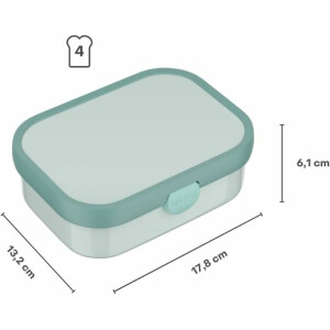 Mepal - Lunchboxen Campus 2er Set - Bento Lunchboxen für Kinder - Brotdosen mit Bento-Fach & Gabel - Meal Prep Box mit Clip-Verschluss - Spülmaschinenfest - 750 ml - Cool blue & Cool pink