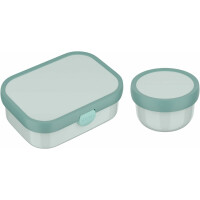 Mepal | Kinder Obst- und Bento Box | Campus meets Fruits | Spülmaschinenfest & BPA-frei | 300 & 750 ml | Mit Fächern, Gabel & Clip-Verschluss | Perfekt für Snacks & Mahlzeiten | Cool Mint