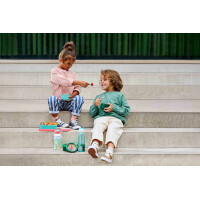 Mepal | Kinder Obst- und Bento Box | Campus meets Fruits | Spülmaschinenfest & BPA-frei | 300 & 750 ml | Mit Fächern, Gabel & Clip-Verschluss | Perfekt für Snacks & Mahlzeiten | Cool Mint