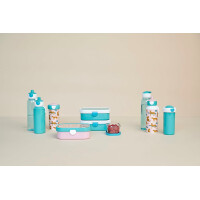 Mepal | Kinder Obst- und Bento Box | Campus meets Fruits | Spülmaschinenfest & BPA-frei | 300 & 750 ml | Mit Fächern, Gabel & Clip-Verschluss | Perfekt für Snacks & Mahlzeiten | Cool Mint