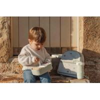 Mepal | Kinder Obst- und Bento Box | Campus meets Fruits | Spülmaschinenfest & BPA-frei | 300 & 750 ml | Mit Fächern, Gabel & Clip-Verschluss | Perfekt für Snacks & Mahlzeiten | Cool Pink