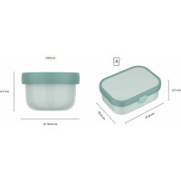 Mepal | Kinder Obst- und Bento Box | Campus meets Fruits | Spülmaschinenfest & BPA-frei | 300 & 750 ml | Mit Fächern, Gabel & Clip-Verschluss | Perfekt für Snacks & Mahlzeiten | Food Fest