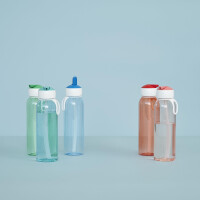 Mepal - Wasserflasche Flip-Up Campus - Auslaufsichere Trinkflasche für Schule & Unterwegs - Transparente Trinkbecher - BPA-frei & Spülmaschinenfest - 500 ml - Cool blue