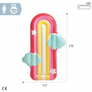 Intex Rainbow Cloud Float, aufgeblasen, Größe: 1.75m x 1,17 mx x 20cm (58729EU)