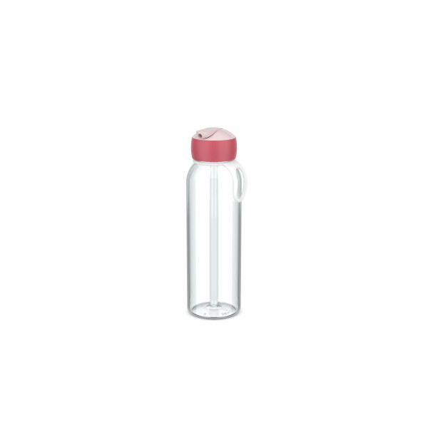 Mepal - Wasserflasche Flip-Up Campus - Auslaufsichere Trinkflasche für Schule & Unterwegs - Transparente Trinkbecher - BPA-frei & Spülmaschinenfest - 500 ml - Cool pink