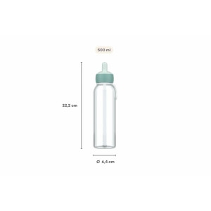 Mepal - Wasserflasche Flip-Up Campus - Auslaufsichere Trinkflasche für Schule & Unterwegs - Transparente Trinkbecher - BPA-frei & Spülmaschinenfest - 500 ml - Cool pink