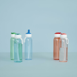 Mepal - Wasserflasche Flip-Up Campus - Auslaufsichere Trinkflasche für Schule & Unterwegs - Transparente Trinkbecher - BPA-frei & Spülmaschinenfest - 500 ml - Cool pink