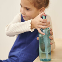 Mepal - Wasserflasche Flip-Up Campus - Auslaufsichere Trinkflasche für Schule & Unterwegs - Transparente Trinkbecher - BPA-frei & Spülmaschinenfest - 500 ml - Cool mint
