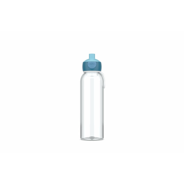 Mepal - Wasserflasche Pop-Up Campus - Auslaufsichere Trinkflasche für Schule & Unterwegs - Transparente Trinkbecher - BPA-frei & Spülmaschinenfest - 500 ml - Cool blue