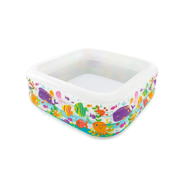 Intex 57471NP - Aufblasbarer Aquarium-Pool, Vinyl, Mehrfarbig, 159x159x50 cm