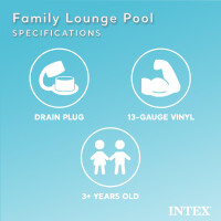 Intex | Familienpool C/Sillon, 229 x 79 x 218 cm, Alter 3 +, 590 l