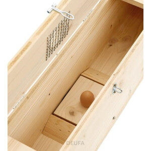 Deufa - Holzkastenfalle für Marder - zum schonenden Lebendfang von Mardern, Iltis und Katzen - ohne Schlagkraft - aus hochwertigen Fichtenholz - 1100 x 140 x 200 mm