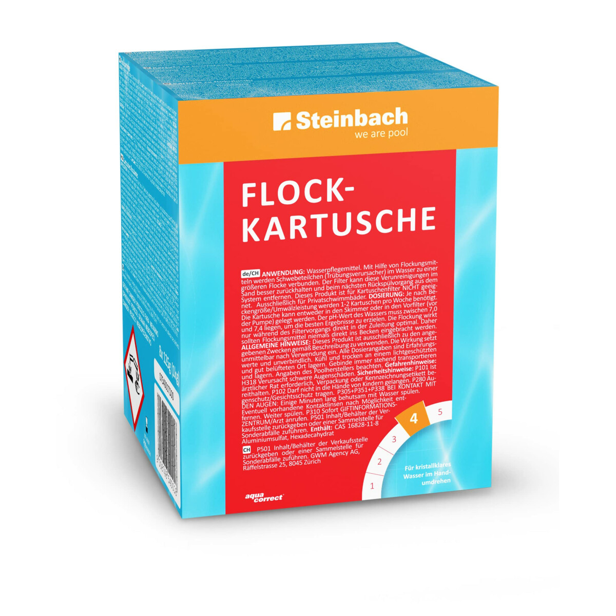 STEINBACH Flockkartusche 1 kg | zur Bindung von Schwebstoffe