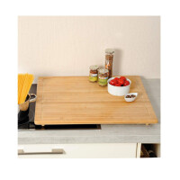 Kesper | XXL Schneideplatte | Abdeckplatte extra groß | 56 x 50 x 4 cm | Backbrett | FSC Bambus | ideal auch Schneideplatte oder Hackbrett
