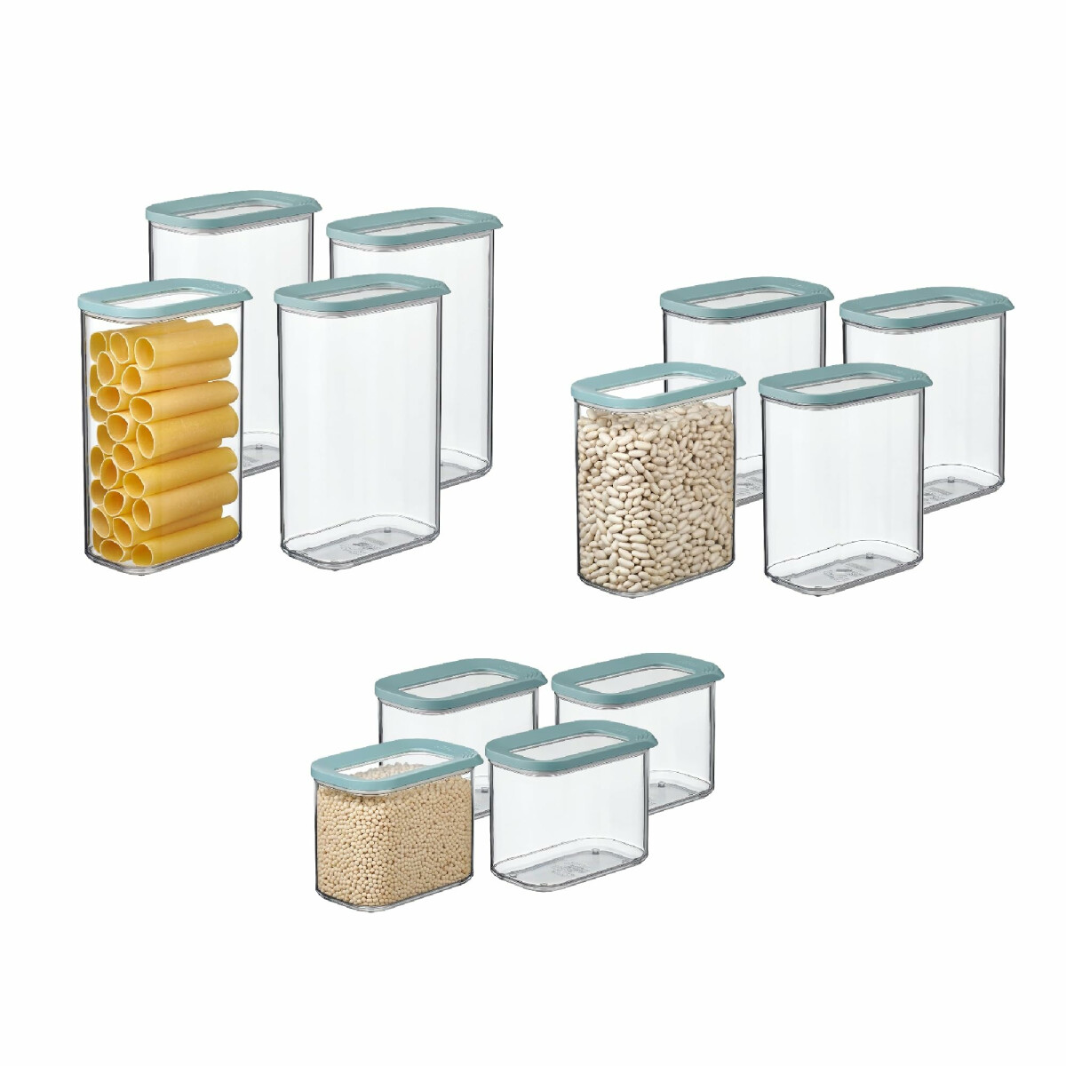 Mepal Modula Vorratsdosen Set XXL 12-teilig | 4x 1000 ml,...