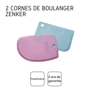 Zenker 43918 Set mit 2 Backhörnern, Hörnern, Teigschaber, Kunststoff, zufällig, Willkürlich