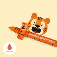 LEGAMI Set mit 10 radierbaren Gelstiften + Panda 2-in-1 Federmäppchen - mit thermoempfindlicher Löschtinte, verschiedene Tintenfarben und Schaftdesigns, 0,7 mm Spitze, Set 2