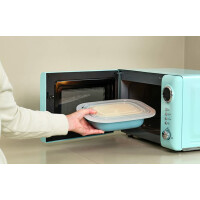Mepal Multi Bowl Cirqula Rectangular - Mikrowellen Geschir - Geeignet als Luftdichte Aufbewahrungsbox für den Kühlschrank, Mikrowellengeschirr & als Frischhaltedosen - 500 ml - Vivid mauve