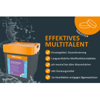 Steinbach Poolpflege Quattrotabs 200g langsamlöslich, 2X 5 kg, Chlorprodukte, 0752605TD02