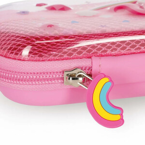 LEGAMI WonderWow Federmäppchen & radierbarer Stift | Set mit 5 niedlichen Tierstiften mit thermosensitiver Tinte + Federmäppchen mit 2 Fächern (Einhorn)