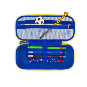 LEGAMI WonderWow Federmäppchen & radierbarer Stift | Set mit 5 niedlichen Tierstiften mit thermosensitiver Tinte + Federmäppchen mit 2 Fächern (Monster)